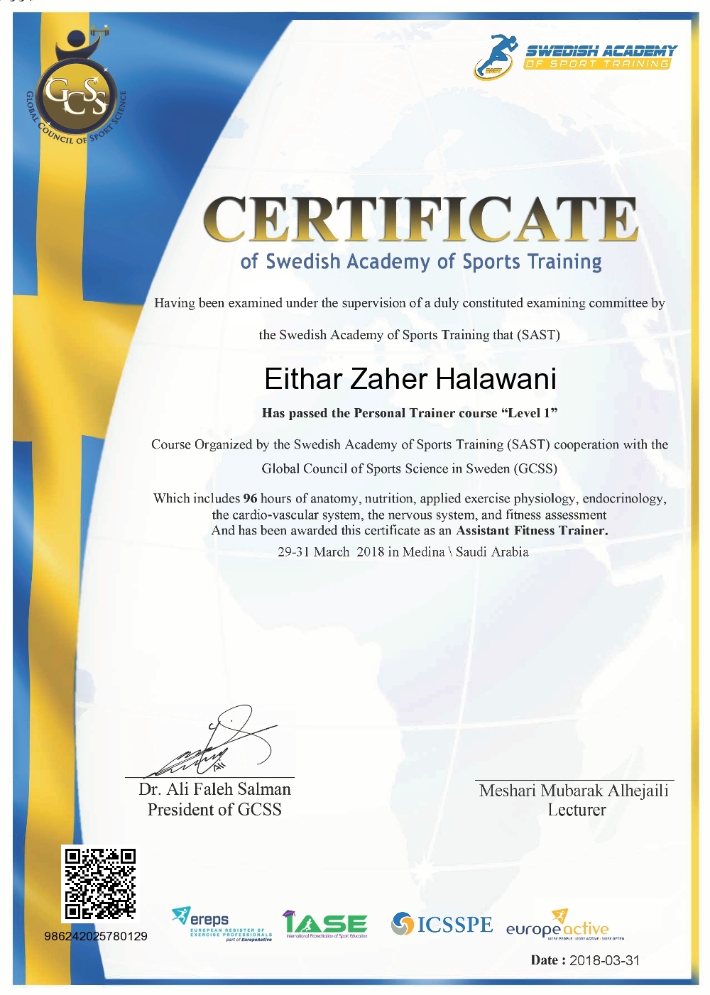 EITHAR ZAHER HALAWANI